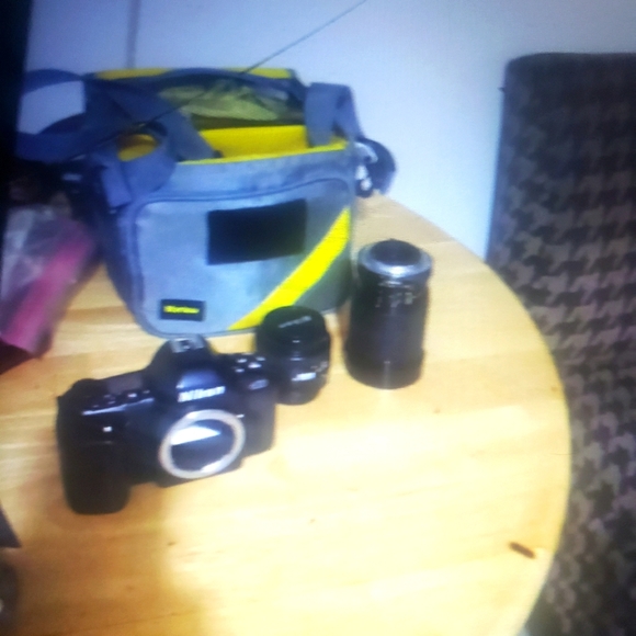 Nikon film camera and two lens